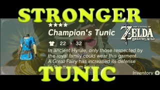 HOW TO ENHANCE BLUE CHAMPIONS TUNIC Zelda BotW Faroshs Horn GUIDE [upl. by Nya]