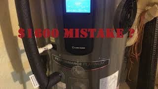 Review was it a mistake to install this Rheem Hybrid Water Heater rheem [upl. by Liba313]