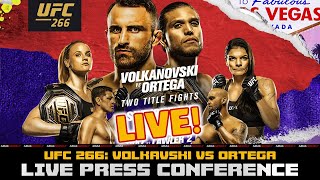 UFC 266 PRESS CONFERENCE Volkanovski vs Ortega [upl. by Ainoloppa]