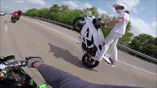 Stunt Motorcycle TAKEOVER Highway at ESR Stunt Ride 2019 [upl. by Mafalda]