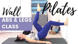 Pilates Wall Abs and Leg Workout [upl. by Enitnatsnoc]