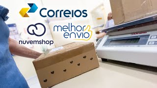 COMO ENVIAR O PEDIDO RECEBIDO NA NUVEMSHOP PELO CORREIOS USANDO O MELHOR ENVIO [upl. by Ocirema174]