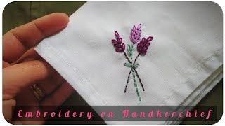 Embroidery on Handkerchief  How to Embroder on Handkerchief  Lets Explore [upl. by Urien397]