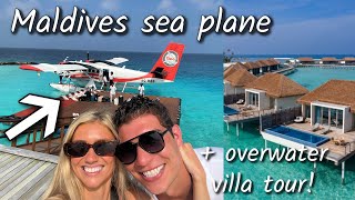 MALDIVES SEAPLANE amp OVERWATER VILLA TOUR  Maldives Honeymoon 2023 [upl. by Shandy]