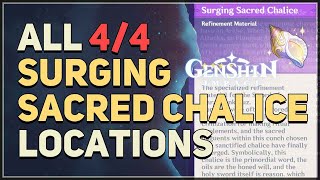 All 4 Surging Sacred Chalice Locations Genshin Impact [upl. by Notsirk83]