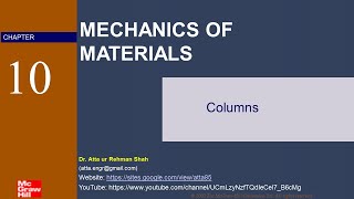 Chapter 10  Columns  Mechanics of Materials 7 Edition  Beer Johnston DeWolf Mazurek [upl. by Osric571]