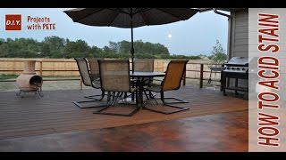 How to Acid Stain Concrete  DIY Acid Stained Concrete Patio [upl. by Naesal788]