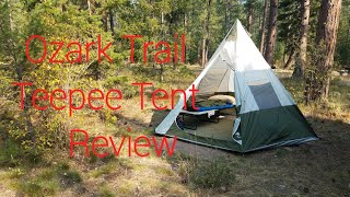 OZARK TRAIL TEEPEE TENT REVIEW [upl. by Melquist271]