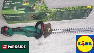 Parkside Cordless Hedge Trimmer PHSA 20Li A1  Lidl  unBoxing amp Test [upl. by Belcher]