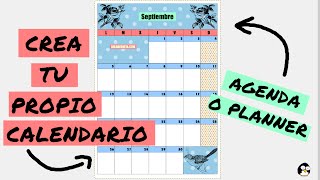 Cómo hacer un CALENDARIO para imprimir  PLANIFICADOR MENSUAL o planner con Openoffice 2017 [upl. by Samella]