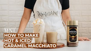 Easy Caramel Macchiato Recipe at Home Hot amp Iced Coffee [upl. by Schmeltzer877]