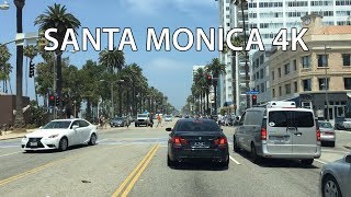 Driving Downtown  Santa Monica 4K  Los Angeles USA [upl. by Ludovick]