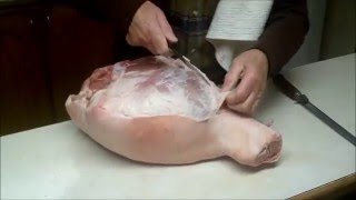 AUTHENTIC Prosciutto Making Process curing trim debone salting drain final slice [upl. by Linker]