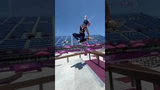 Leticia Bufoni Tokyo 2020 Olympics Warmup  Skateboarding Vlog 2 [upl. by Nodrog932]