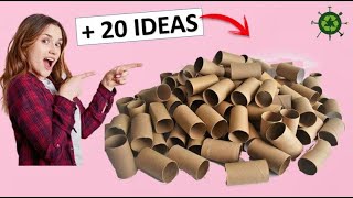 DE 20 MANUALIDADES GENIALES CON ROLLOS DE PAPEL HIGIÉNICO RECICLAJE [upl. by Mill]