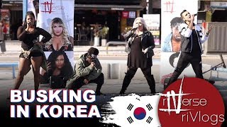 rIVerse  Busking in Hongdae  Seoul South Korea Full Performance [upl. by Yllen]