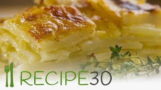 CHEESY POTATO GRATIN or Scalloped potato recipe [upl. by Boice]