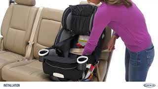 Graco® 4Ever® Family ForwardFacing Seat Belt Installation with Belt LockOff [upl. by Yhtnomit]