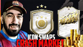 FIFA 22  LES ICON SWAPS ARRIVE  LE CRASH MARKET [upl. by Anoynek]