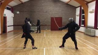 Broadsword vs Sabre Sparring Esther vs Nick [upl. by Elyac]