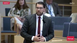 Jimmie Åkesson  varför kallar Miljöpartiet svenskarna för rasister [upl. by Yovonnda]