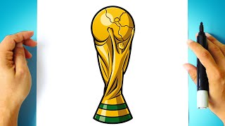 How to DRAW The WORLD CUP TROPHY [upl. by Odrick]