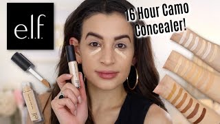 ELF 16 Hour Camo Concealer  Review  Swatches [upl. by Patrich458]