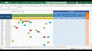 Annual Leave Tracker with DailyMonthly View in Excel [upl. by Gibbie]