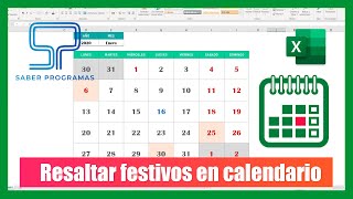 Excel  📅 RESALTAR FESTIVOS en calendario perpetuo en Excel [upl. by Lesak]