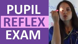 How to Check Pupil Reflexes Response  Consensual and Direct Reaction  Nursing Clinical Skills [upl. by Aken]