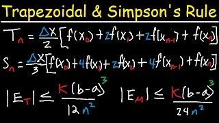 Numerical Integration  Trapezoidal Rule amp Simpsons Rule [upl. by Arit]