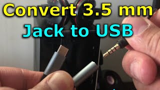 Convert 35 mm jack to USB for Speakers amp Microphone [upl. by Adyol673]