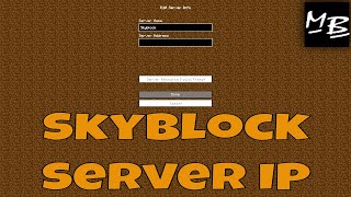 Minecraft Skyblock Server IP Address [upl. by Delmar]