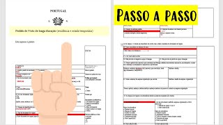 PASSO A PASSO  PREENCHENDO FORMULARIO DE PEDIDO DE VISTO DE ESTUDANTE  PORTUGAL [upl. by Aknahs390]