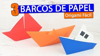 ⛵ 3 Barcos de papel fáciles de hacer con papiroflexia [upl. by Norword]