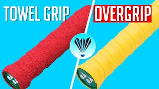 Towel Grip vs Rubber Grip Professional Badminton [upl. by Ayekehs606]