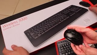 Microsoft Wireless Desktop 3000 v20 Win8 Unboxing [upl. by Akiehs548]