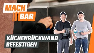 Küchenrückwand schneiden und befestigen  OBI [upl. by Enela845]