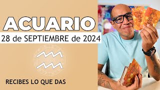 ACUARIO  Horóscopo de hoy 28 de Septiembre 2024 [upl. by Hesoj]