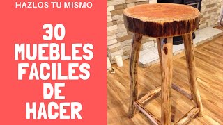 30 MUEBLES FACILES DE HACER EN MADERA [upl. by Taggart225]