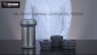 Zojirushi Ms Bento® Stainless Lunch Jar SLNCE09 [upl. by Laira]