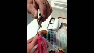 How To Rig The Swimming Ballyhoo Rubber Band Rig [upl. by Onofredo865]