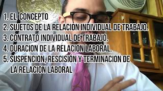 relaciones individuales de trabajo [upl. by Kelula]