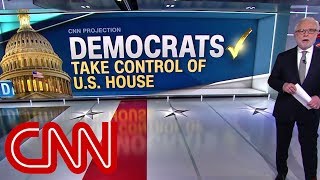 Democrats take control of House CNN projects  Midterm elections [upl. by Ylrebmek]