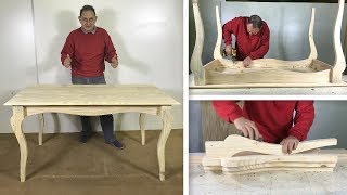 MESA DE MADERA ESTILO PROVENZAL FÁCIL DE HACER PASO A PASO [upl. by Naujad354]