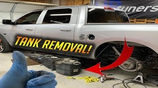 RAM 1500 Gas Tank REMOVAL  DIY  20092018 [upl. by Allerym555]