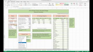 Household Budget Template and Tutorial Excel [upl. by Eraste410]