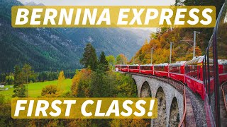 BERNINA EXPRESS SWITZERLAND TRAIN  First Class  Swiss Train from Tirano to Chur [upl. by Yatnuahc]