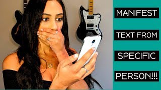 How to Manifest a Text From a Specific Person  THE FASTEST WAY This Really Works [upl. by Aekahs237]