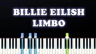 Billie Eilish  Limbo Piano Tutorial [upl. by Ahsiak]